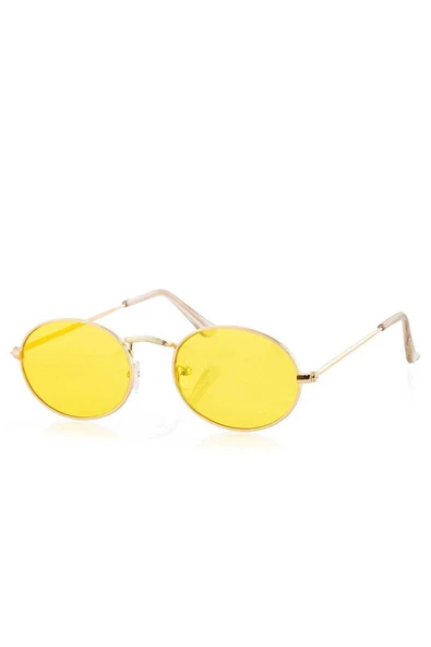 Dass Oval Metal Çerçeve Sarı Kadın Güneş Gözlüğü - 3