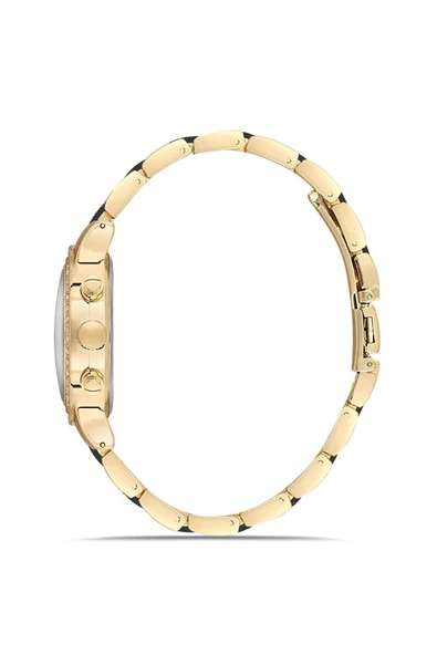 Siyah Taşlı Dekoratif Kadran Şık Kadın Kol Saati - 3