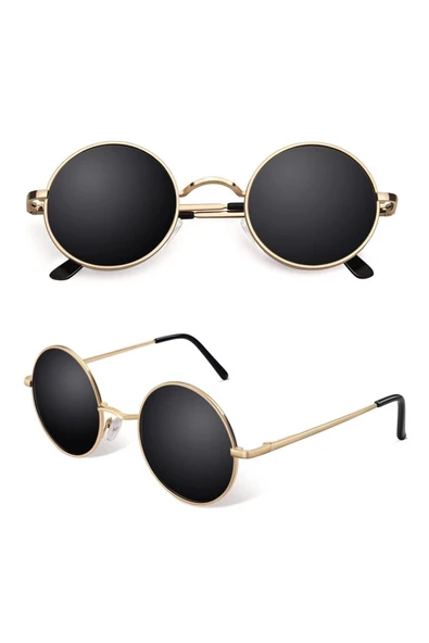 Zeda Yuvarlak Model Metal Çerçeve Kadın Güneş Gözlüğü - Resim 3