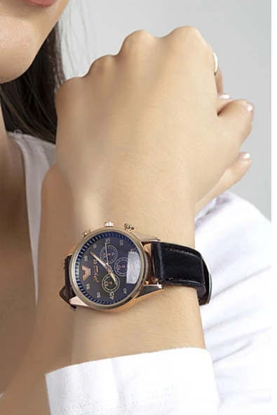 Vintage Dekoratif Kadran Siyah Deri Kordon Kadın Kol Saati