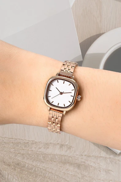 Rose Minimal Metal Kadın Kol Saati ürün görseli