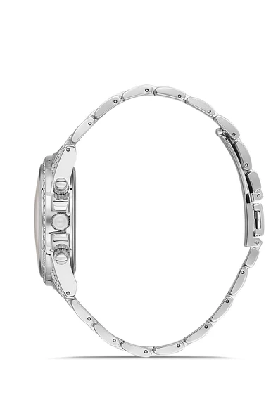 Taşlı Dekoratif Kadran Şık Kadın Kol Saati - 3