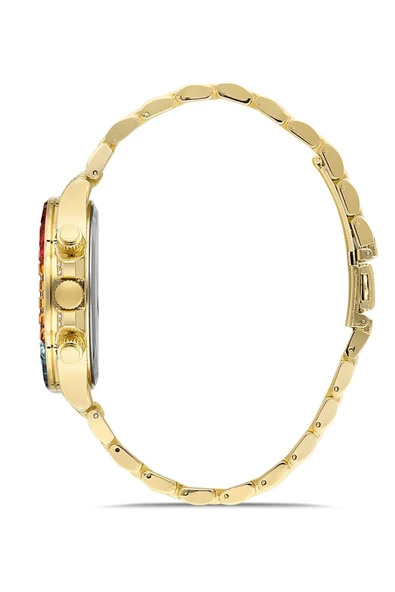 Renkli Tasarım Taşlı Kadın Kol Saati - Resim 3