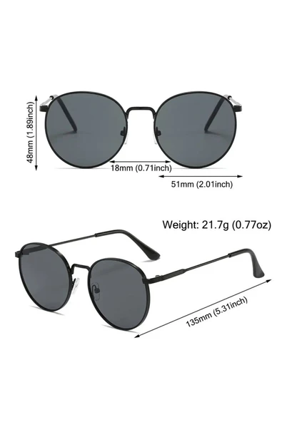 Zeda Yuvarlak Model Metal Çerçeve Rose-Gold Kadın Güneş Gözlüğü - Resim 2