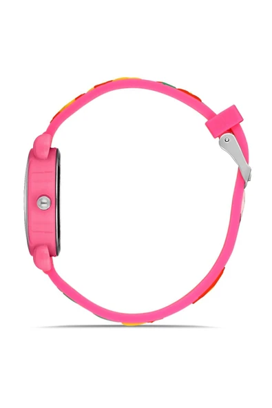 Fuşya Renkli Figürlü Kordon Analog Çocuk Kol Saati - 2