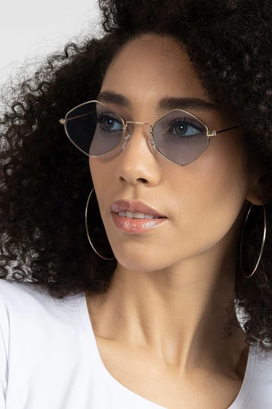 Dik Kare Mavi Kadın Güneş Gözlüğü ürün görseli