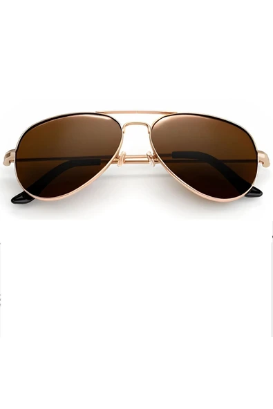 Tia Aviator Damla Model Metal Çerçeveli Rose_Kahve Erkek Güneş Gözlüğü ürün görseli