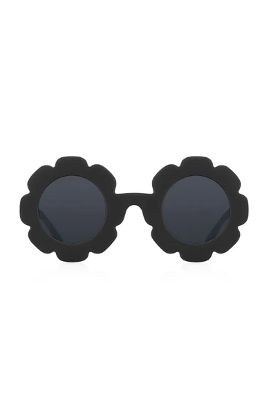 Çiçek Figürlü Siyah Çocuk Güneş Gözlüğü - Resim 3
