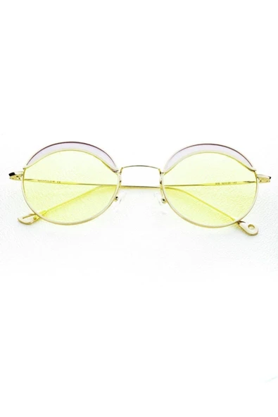 İki Renkli Yuvarlak Model Kadın Güneş Gözlüğü - Resim 2