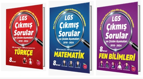 Newton Yayınları Türkçe + Matematik + Fen Bilimleri LGS Çıkmış Sorular ve Çözüm Aşamalar(2018-2024)