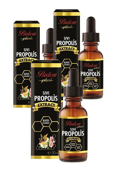 3 Adet Sıvı Propolis Ekstraktı Su Bazlı Damla 30ml X 3