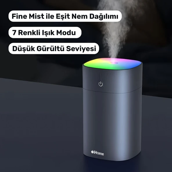 NPO iHome NPD09G 400ml RGB Renkli Aromaterapi Difüzör ve Ultrasonik Hava Nemlendirici Buhar Makinesi - 5