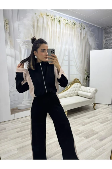 Modal Kumaş Fermuarlı Eşofman Takımı - 4