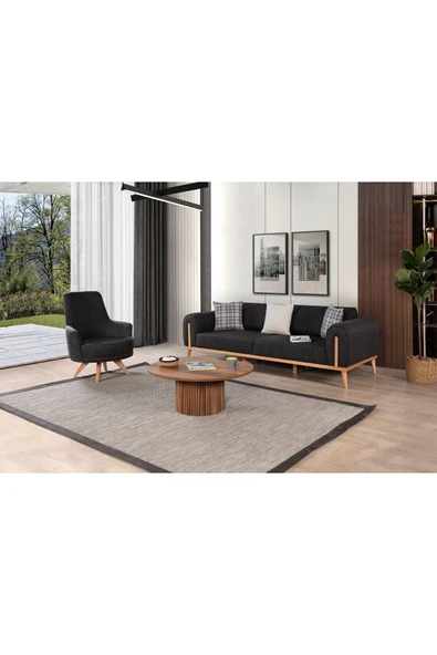 Ak sofa Leon Koltuk Takımı Antrasit 3 3 1 1 - 2
