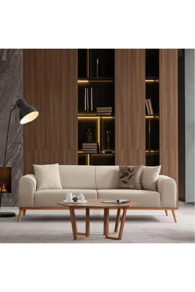 Ak sofa Odessa Koltuk Takımı Sütlü Kahve 3+3+1 - 3