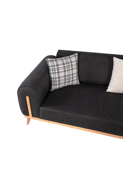 Ak sofa Leon Antrasit 3+1 Koltuk Takımı - 4