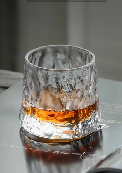 Stone 2li Karıştırıcı Kokteyl Bardağı - Meşrubat Bardak Takımı - Dönme Mekanizmalı- 160 ML - Resim 2