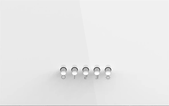 FERRE D087 TEK CAMLI 60 CM BEYAZ DAVLUMBAZ - 4