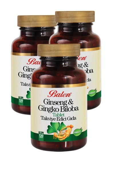 Ginseng & Ginkgo Biloba 720 Mg 120 Tablet X 3 Adet