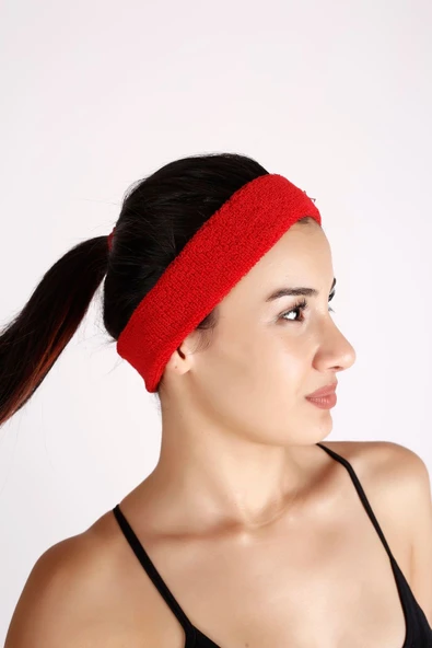 YUKON Kırmızı Sporcu Saç Bandı Ter Bandı Bandana Headband