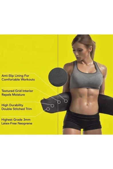 SWEET&SWEAT Yeni Neopran Termal Sauna Bel Kemeri Egzersiz Korsesi Vücut Karın Şekillendirici Inceltici Korse - 2
