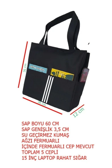 CKSPOR Kadın Kol Çantası Tasarım 36*36*12 Çizgili - 5