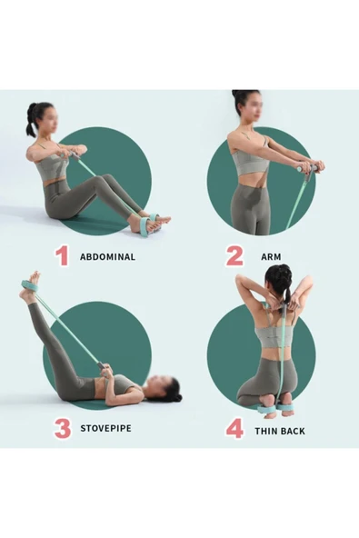 HIZLITOPTANCIM Body Trimmer Vücut Şekillendirici Egzersiz Karın El Ayak Direnç Lastiği - Resim 3
