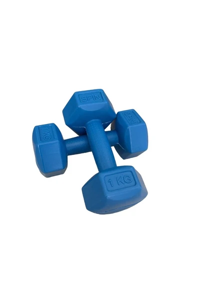 CKSPOR 2'Li Dambıl Seti 1 kg X 2 Adet Plastik Dambıl Ağırlık Seti  Köşeli - 3