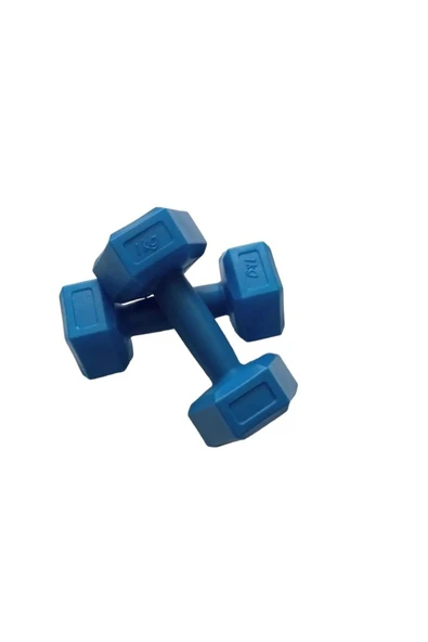 CKSPOR DS1 Dambıl Seti 10 MM Pilates Matı Ve 1 Kg Dambıl Set Pilates Egzersiz  Seti - 3