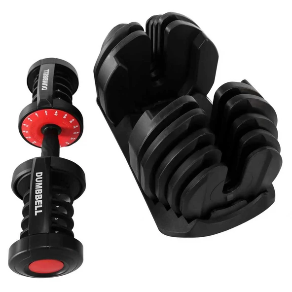 CKSPOR 2 Adet 24 kg Ayarlanabilir Mekanizmalı Dambıl Seti (Çiftli) - Resim 6