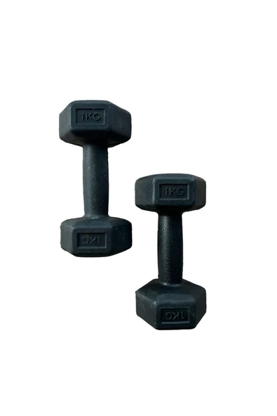 CKSPOR 4 kg X 2 Adet Plastik Dambıl Ağırlık Seti  Köşeli Dambıl - 3