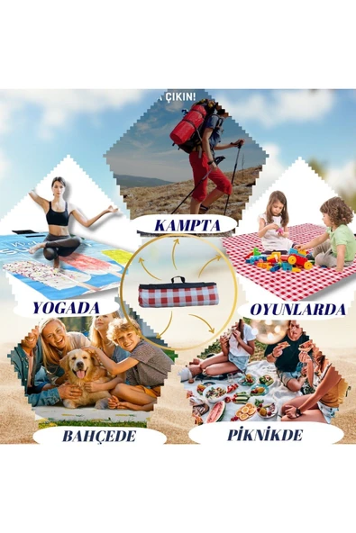 SLİPT Çocuk Kamp Matı 150x60cm Desenli Çocuk Plaj Matı - 3