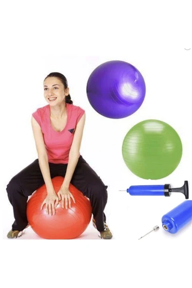 BİFİRSAT Pilates Topu 65 cm Pompa Hediyeli Asorti - 5