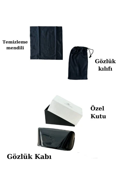 CKSPOR Gözlük Kabı Gözlük Kılıfı ve Temizleme Bezi Seti Kutu hediyeli Gözlük İhtiyaç Seti