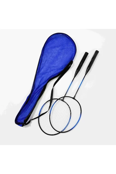CAN SPORTS Çantalı Bedminton Seti 2 Raket 1 Top Badminton Seti Mavi Renk - 2