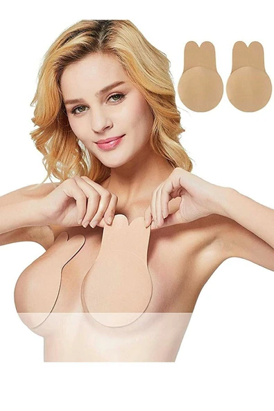 TUTEX STORE Kadın Göğüs Dikleştirici Göğüs Ucu Gizleyici Push Up Silikon Sütyen - 4