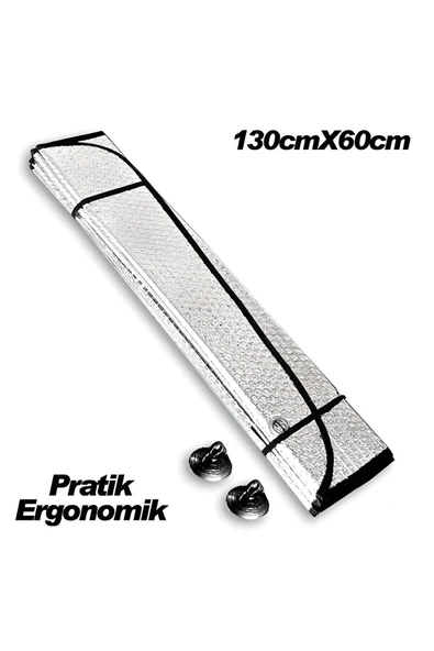 SLİPT Araba Ön Cam Güneş Şemsiyesi Araç Içi Cam Vantuzlu Katlanır Güneşlik Koruyucu Perde 130 Cm X 6 - 2