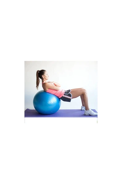 PEKİAL 65 cm Fitilli Pilates Topu Ve Pompa Seti Pilates Yoga Spor Egzersiz Top Jimnastik Fitness MAYN