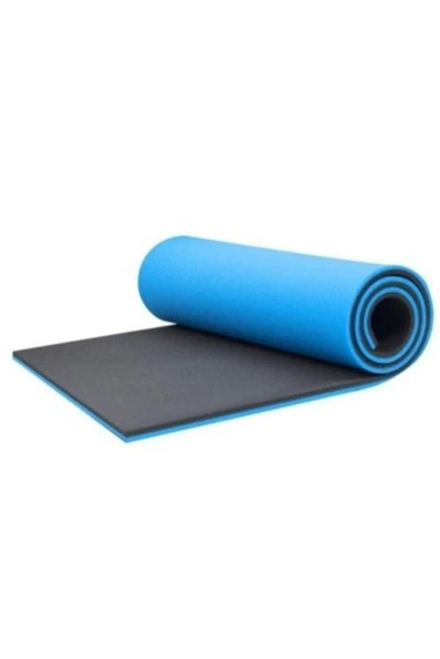 İNSTATECH Fitness Minderi 16 Mm - 180 X 60 Cm - Çift Taraflı Mavi-siyah