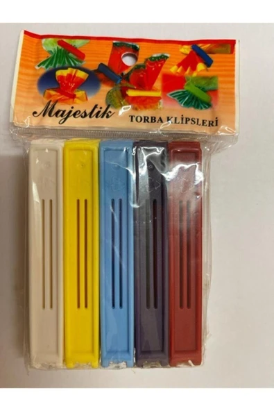 MAJESTİK Poşet Kilidi Torba Klipsi Poşet Mandalı 10'lu Paket 6,5 Cm X 1,5 Cm - 2