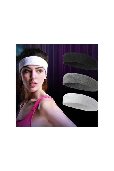 CKSPOR Havlu Ter Bandı Kafa Bandı Basketbol Tenis Spor - 4