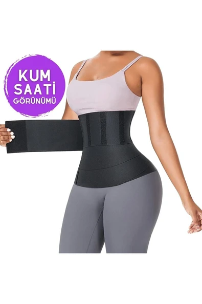 CKSPOR Tummy Wrap Bel Inceltici Yağ Yakıcı Sıkılaştırıcı 4 Mt Kum Saati Bel Korsesi Tummy Wrap Waist Traine