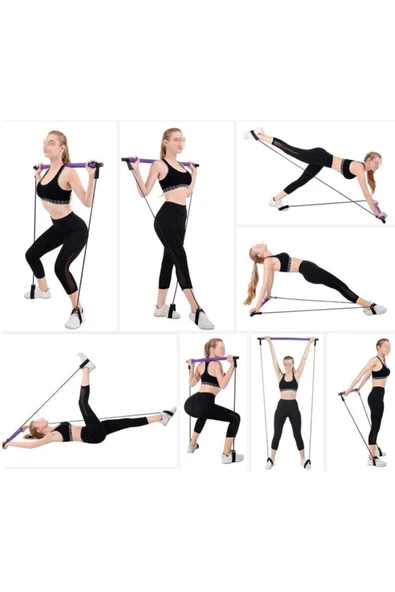 CKSPOR Pilates Barı Egzersiz Çubuğu Squat Çalışma Aleti - 3