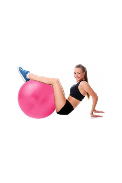 PEKİAL 65 cm Fitilli Pilates Topu Ve Pompa Seti Pilates Yoga Spor Egzersiz Top Jimnastik Fitness MAYN - 2