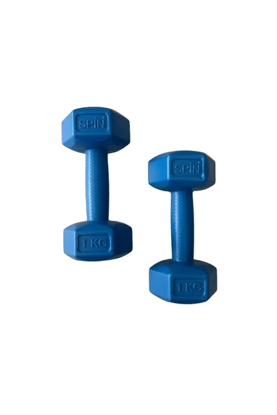 CKSPOR 2'Li Dambıl Seti 1 kg X 2 Adet Plastik Dambıl Ağırlık Seti  Köşeli - 4