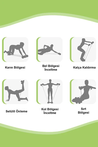 CKSPOR Çok Fonksiyonlu Tekerlekli Karın Bel Göbek Ve Vücut Egzersiz Aleti - 4
