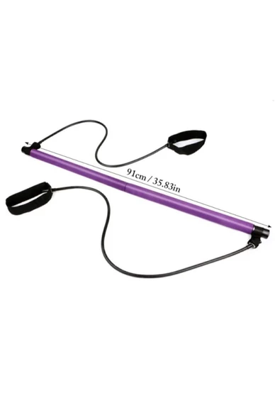 BİMARKET Squat Pilates Studio Evde Spor Egzersiz Çubuğu Kalça Basen Sıkılaştırıcı Pilates Barı Plates - 3
