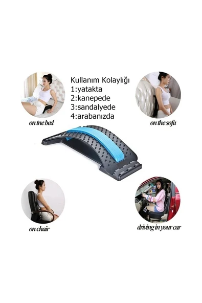 PEKİAL Bel Ve Sırt Esneme Masaj Egzersiz Aleti Dik Duruş Kamburluk Önleyici Spor Aleti 4 Kademeli MAYN - 4