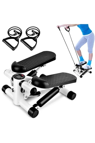 COOLTECH Ipli Fitness Stepper Egzersiz Aleti Total Body Twister Crosstep Step Siyah