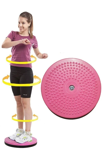 PEKİAL Twister Disc - Siyah Bel Kalça Egzersiz Aleti Pembe